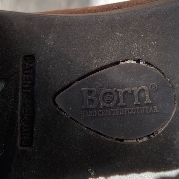Born Cass Brown Suede Block Heel Boots Sz 8.5 Boho Moto Combat Urban Festival - Picture 12 of 15